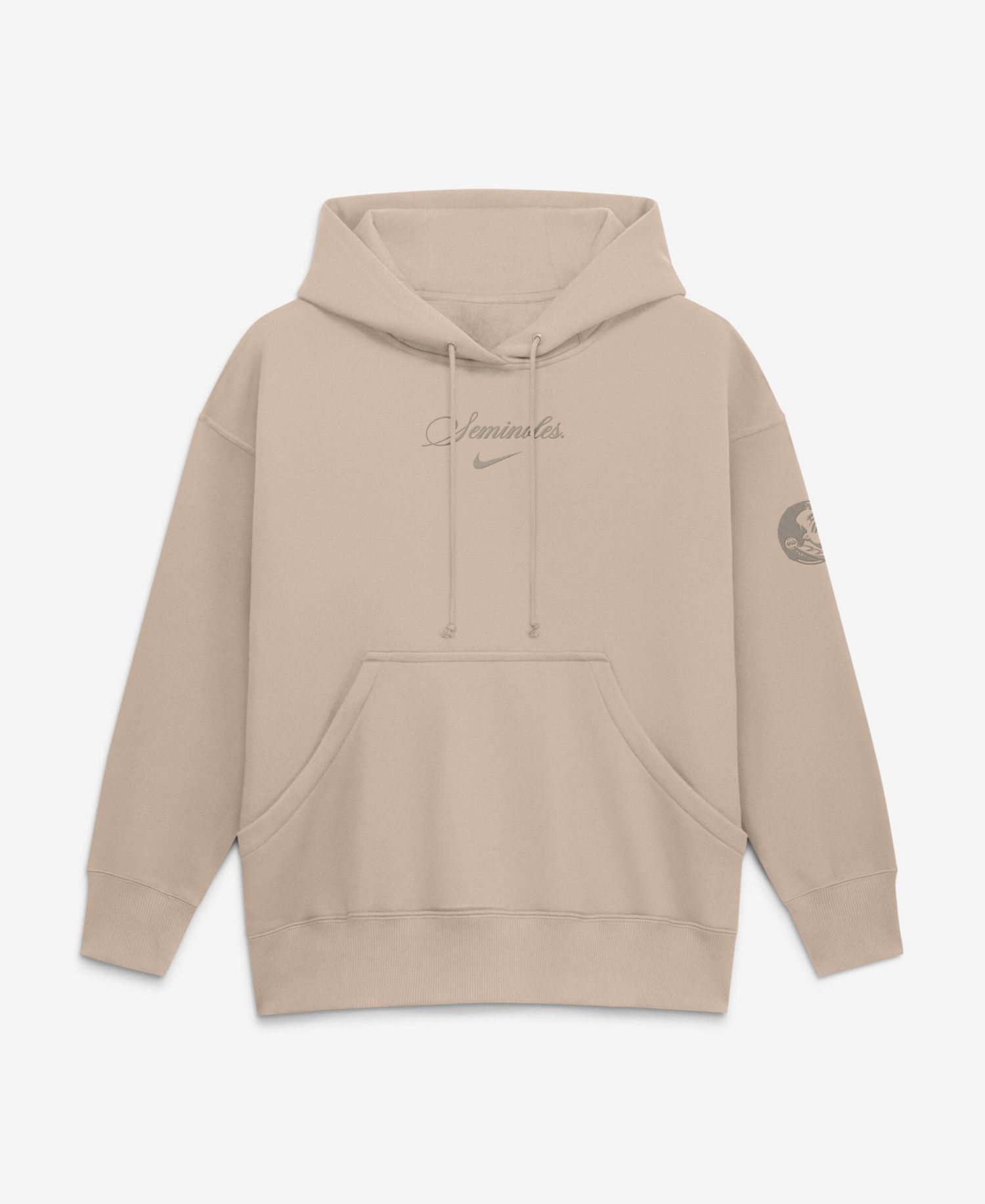 Women's Tan Florida State Seminoles Neutral Stance Phoenix Fleece Oversized Hoodie