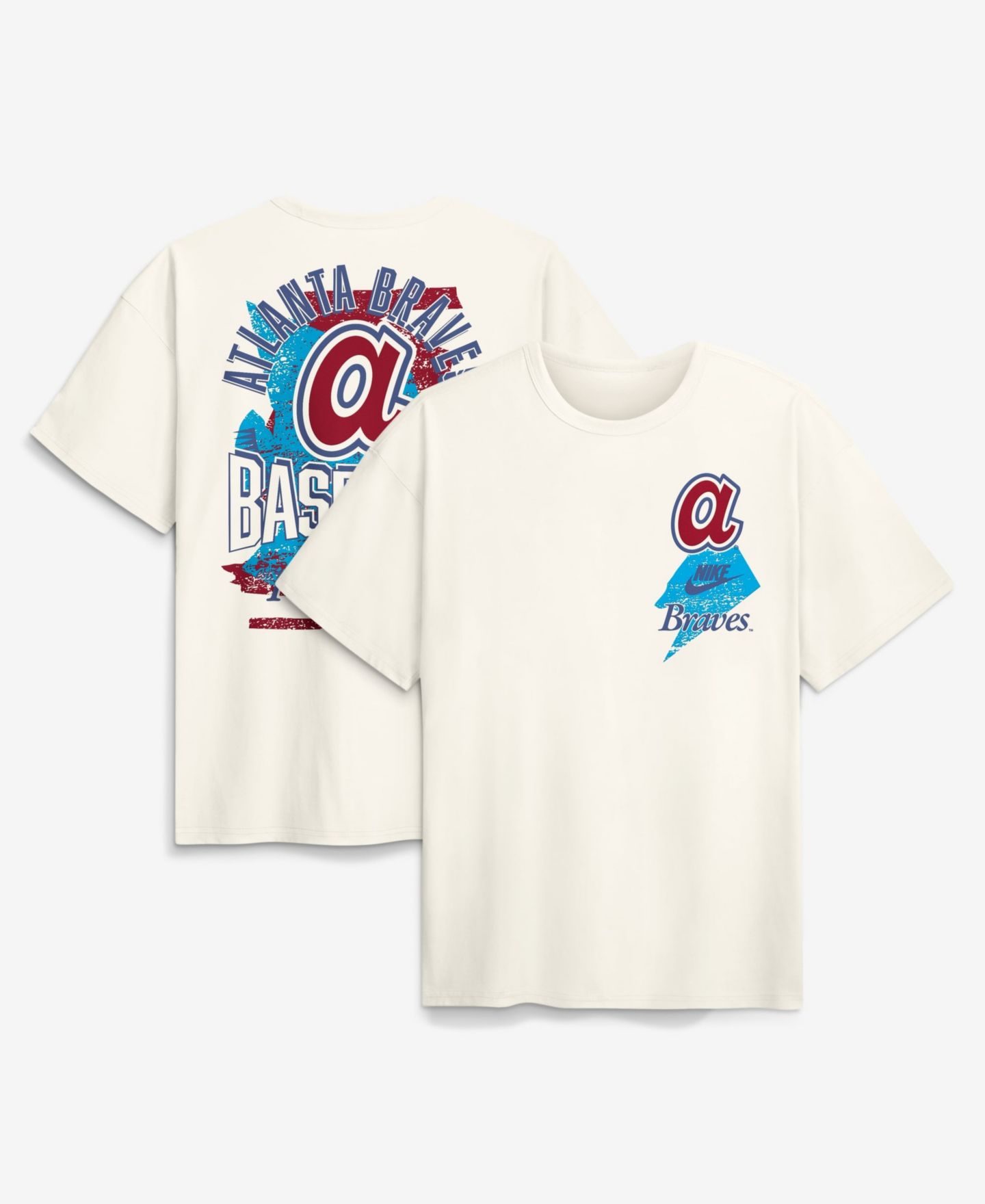 Мужская футболка Nike Cream Atlanta Braves Max90 Arch Heavyweight — фото 1