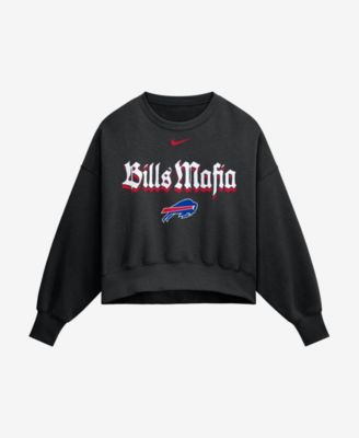 Women's Oversized Fleece Buffalo Bills Crewneck Sweatshirt