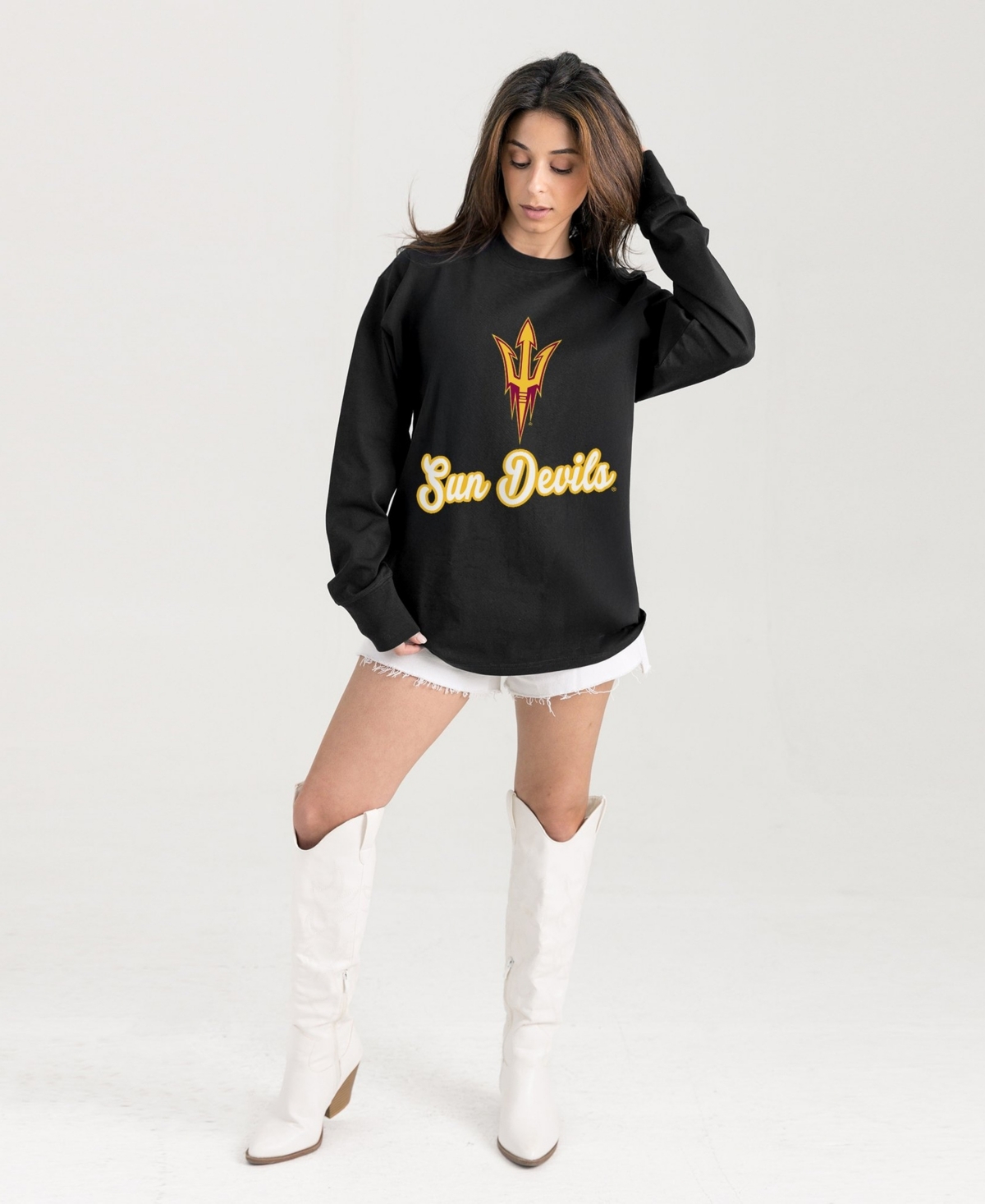 Gameday Couture Women's Arizona State Sun Devils Honor Roll Oversized Long-Sleeve T-Shirt
