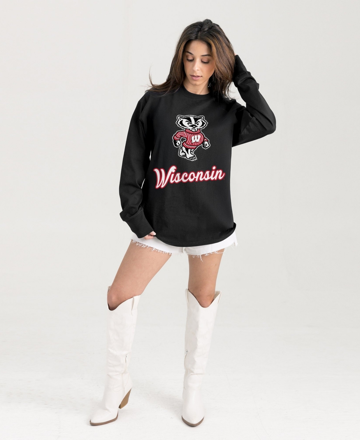 Gameday Couture Women's Wisconsin Badgers Honor Roll Oversized Long-Sleeve T-Shirt