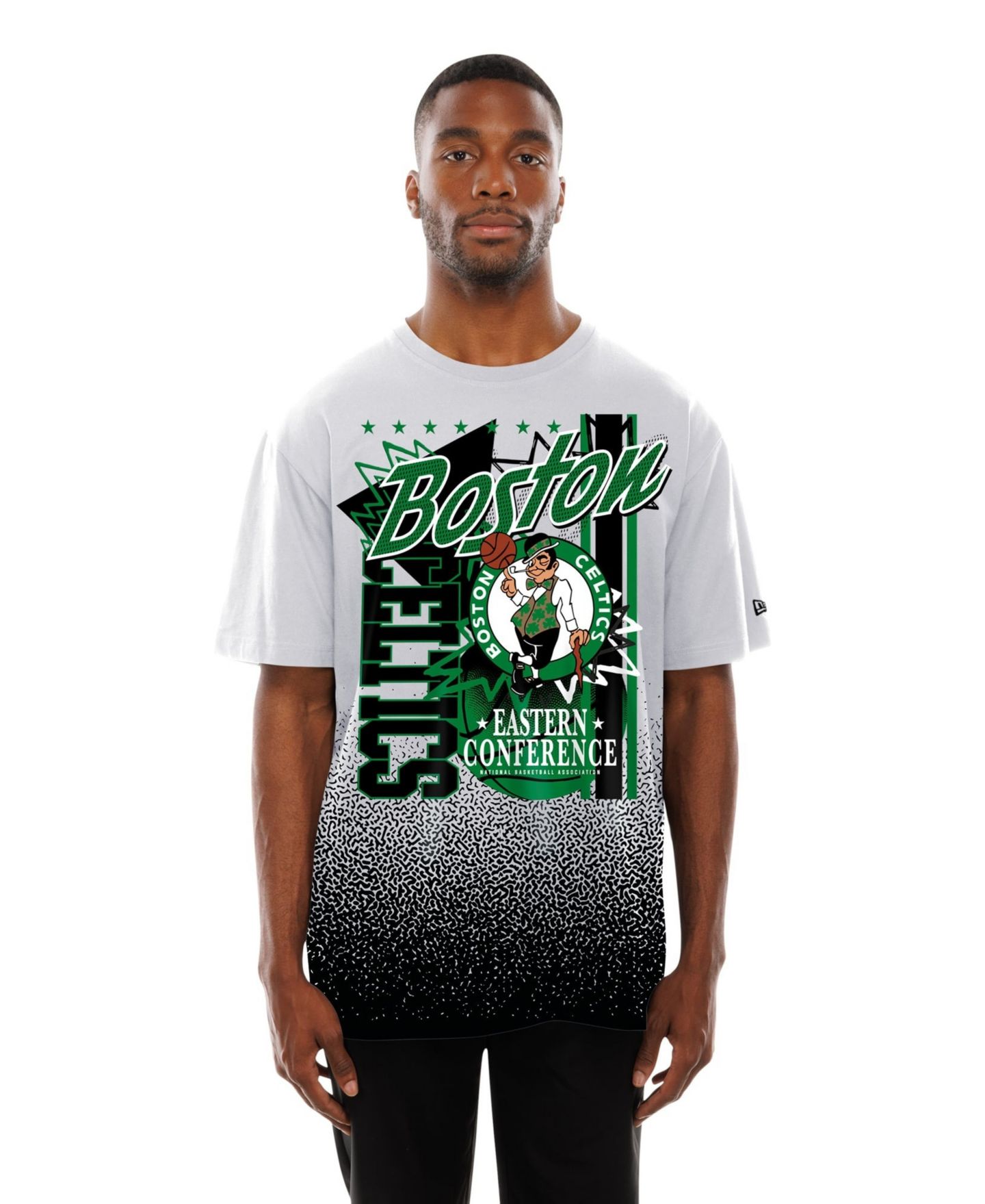 Мужская футболка New Era White Boston Celtics Injection Sport Classics — фото 2