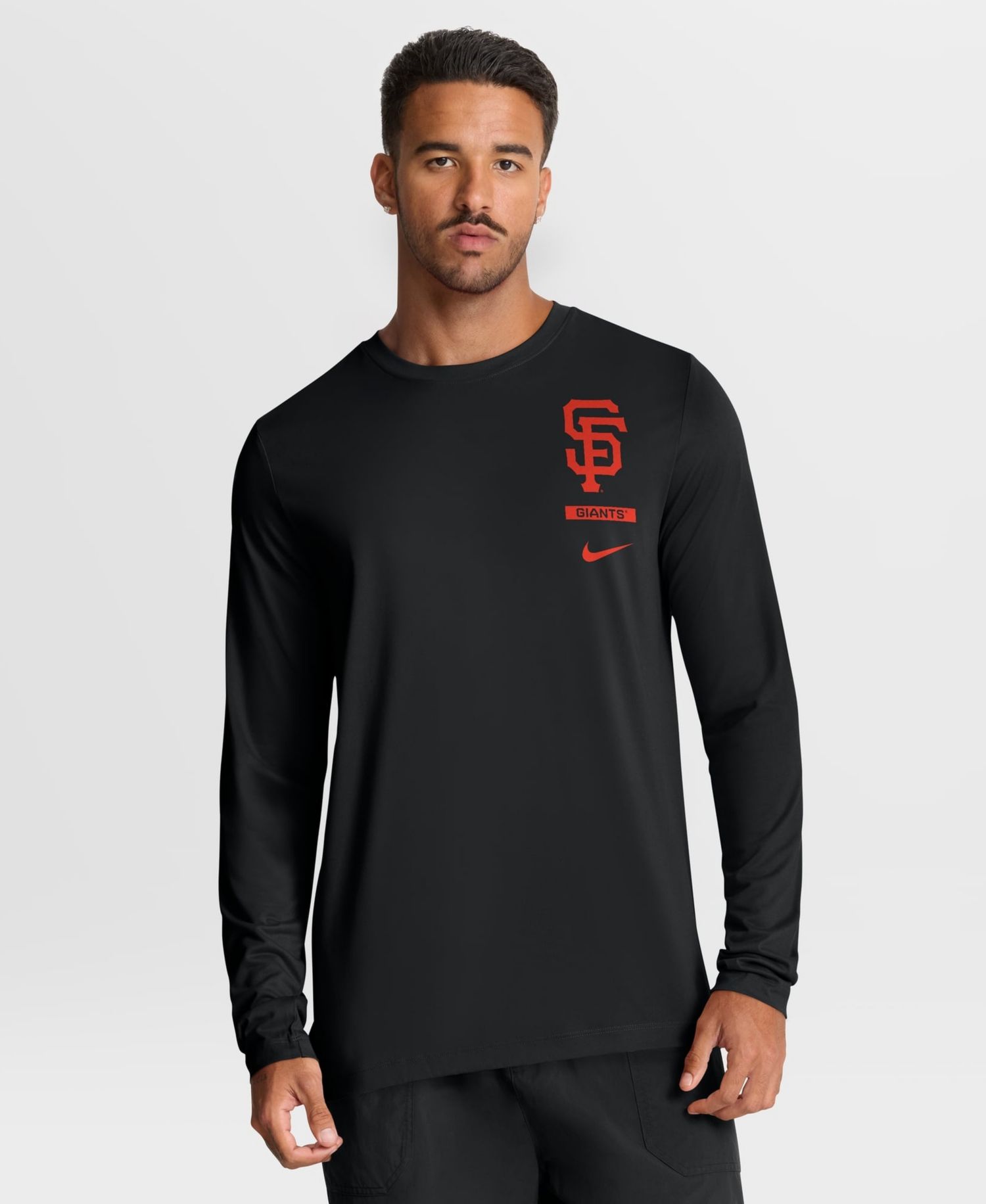 Men's Black San Francisco Giants 2-Hit Legend Dri-FIT Long Sleeve T-Shirt