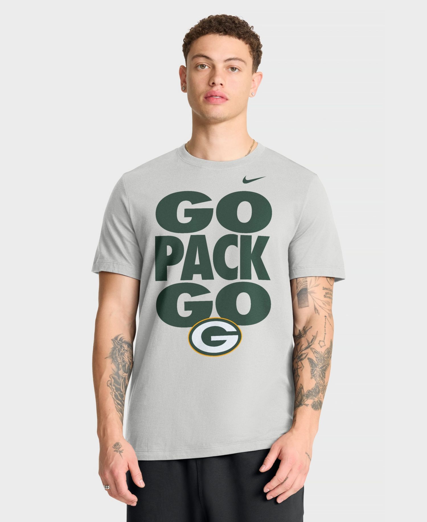 Men's Gray Green Bay Packers We Run This T-Shirt