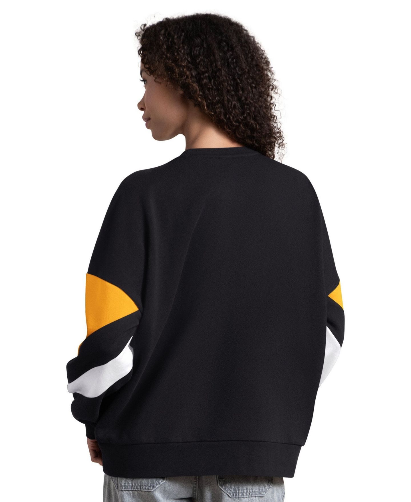 Женская толстовка Starter Black Pittsburgh Penguins Grand Slam Sleeve Color Block — фото 2