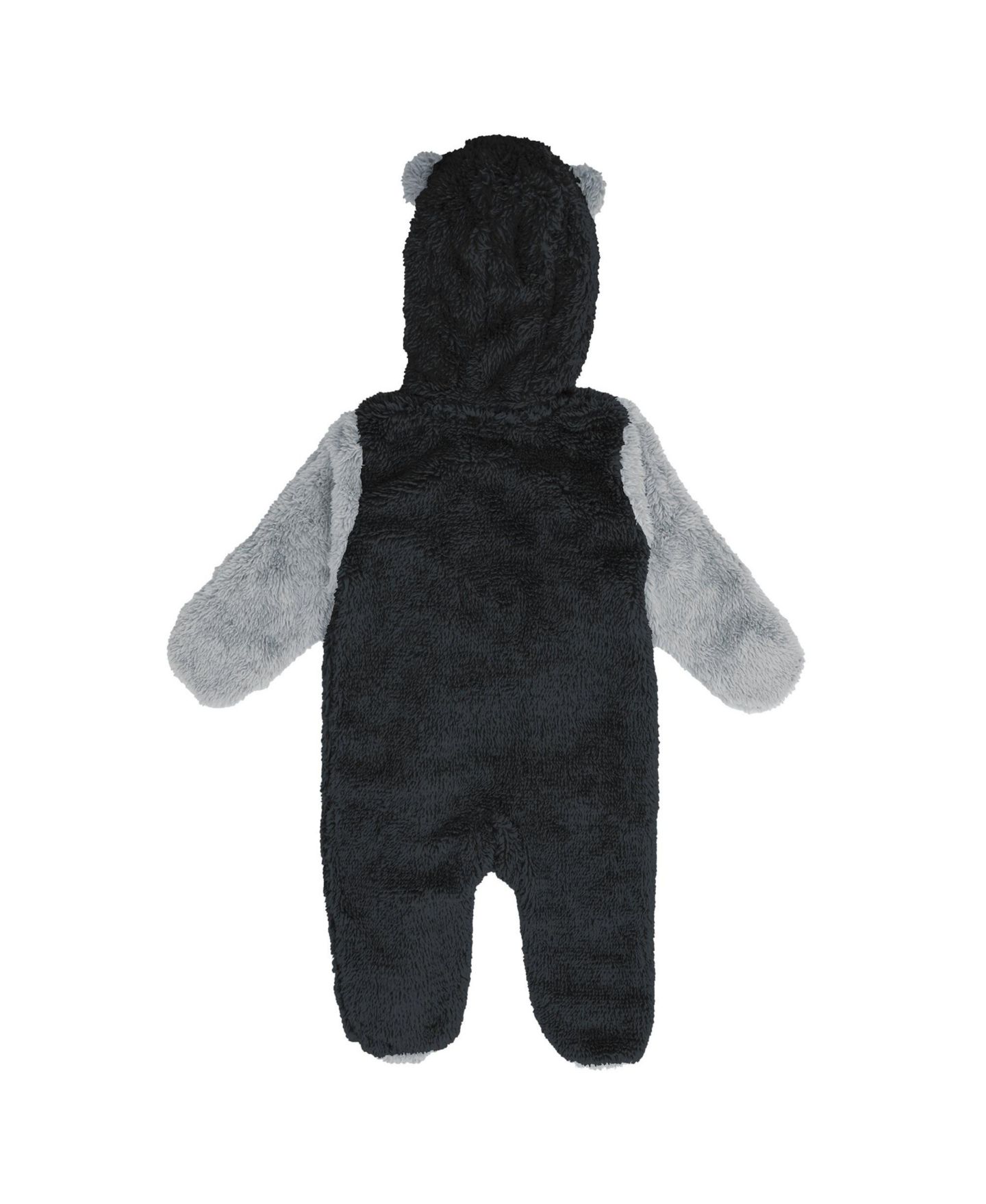 Outerstuff Baby Boys and Girls Black Las Vegas Raiders Teddy Fleece Bunting Full-Zip Sleeper — фото 3