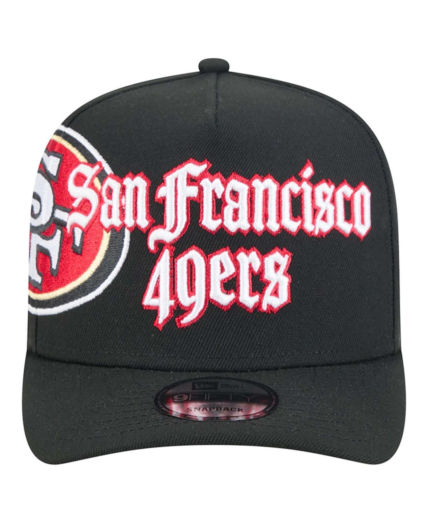 Men's Black San Francisco 49ers Proud A-Frame 9FIFTY Snapback Hat