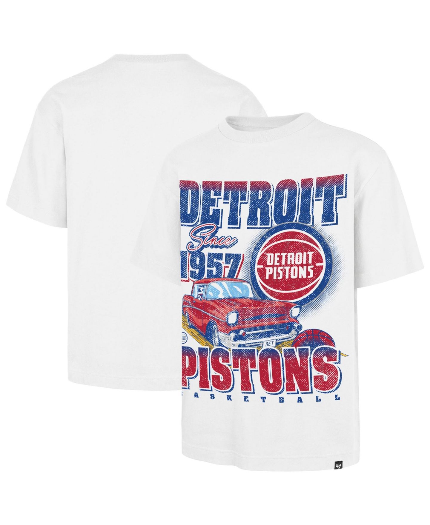 Мужская футболка '47 Brand White Detroit Pistons Regional Franklin — фото 1