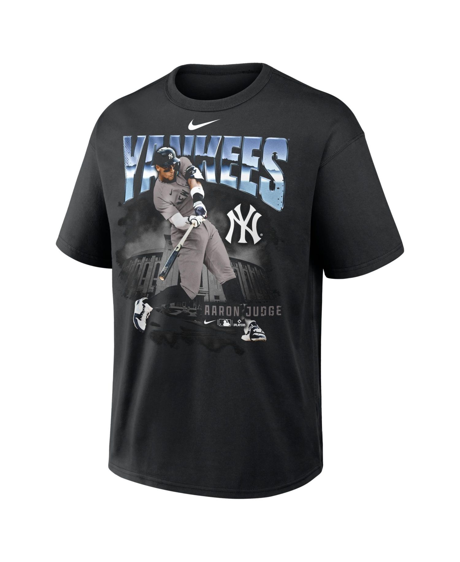 Men's Aaron Judge Black New York Yankees Enlarged Player Graphic Max90 Heavyweight T-Shirt
