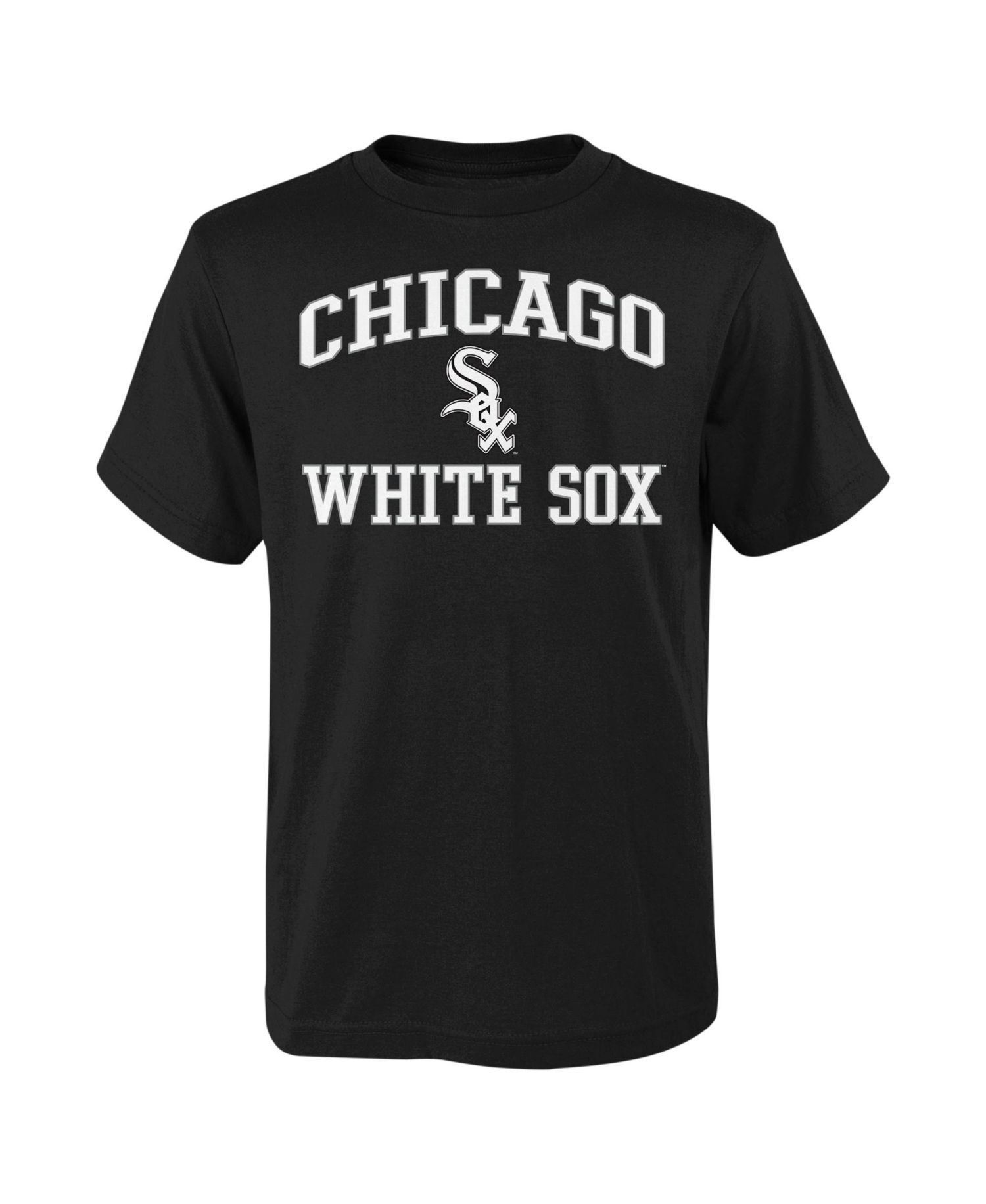 Big Boys and Girls Black Chicago White Sox Heart Soul T-Shirt
