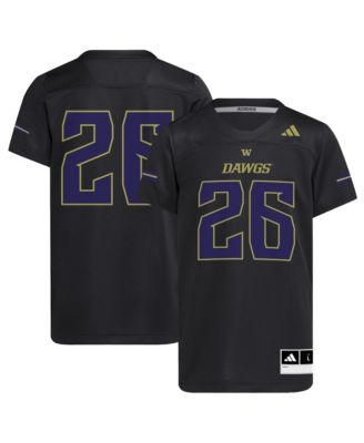 Big Boys and Girls 26 Black Washington Huskies Dawgs Strategy Football Jersey