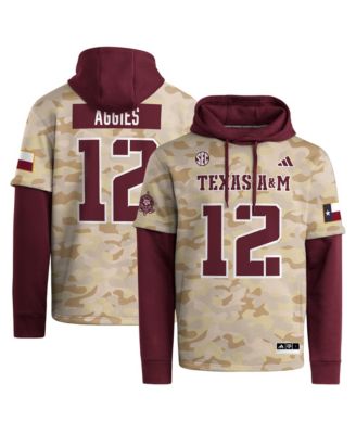 Men's Maroon Texas A&M Aggies Honor Support Strategy Jersey Hoodie