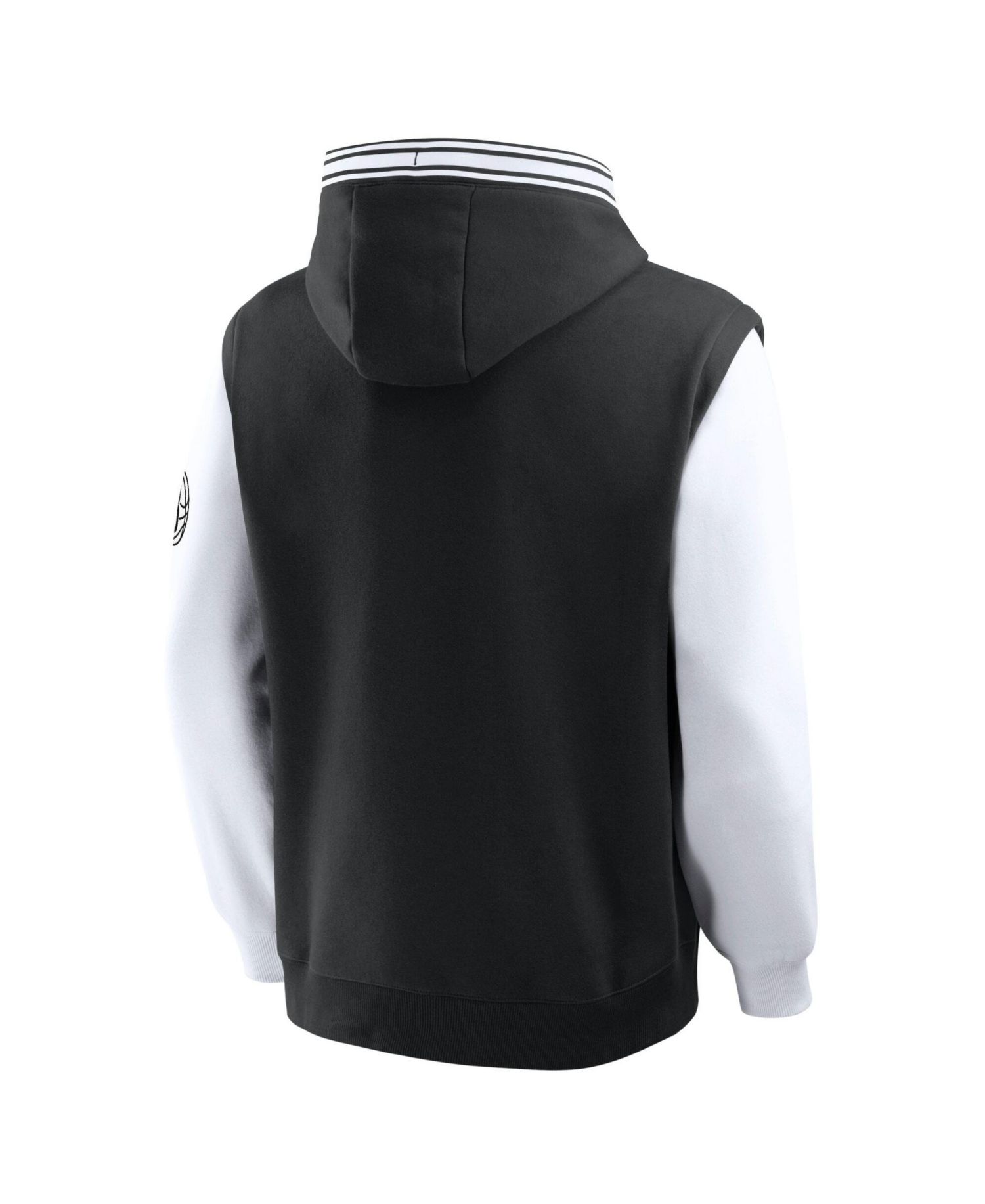 Men's Black/White Brooklyn Nets Half Court Shot Clock Fastbreak Hoodie