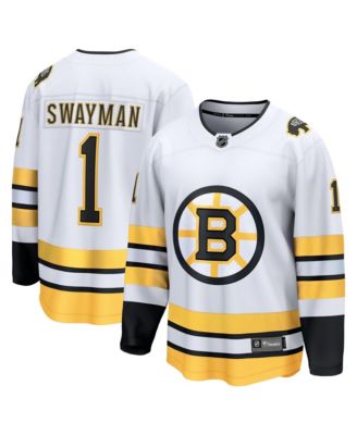 Men's Jeremy Swayman White Boston Bruins Away Breakaway Player Jersey