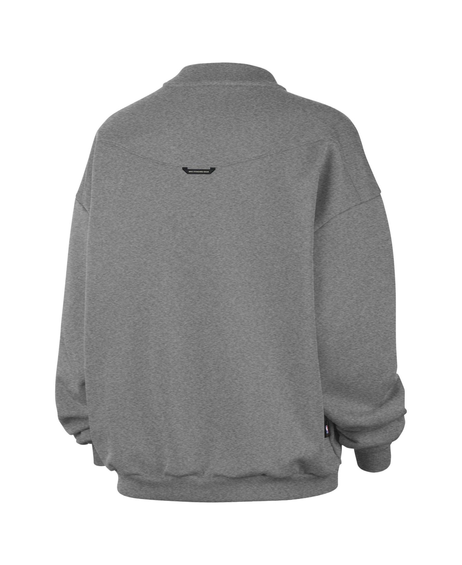 Men's Dark Heather Gray Los Angeles Lakers Standard Issue Wordmark Fleece Crewneck Sweatshirt