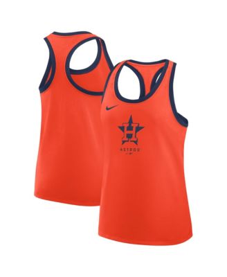Women's Orange Houston Astros Tri-Blend Dri-FIT Racerback Tank Top