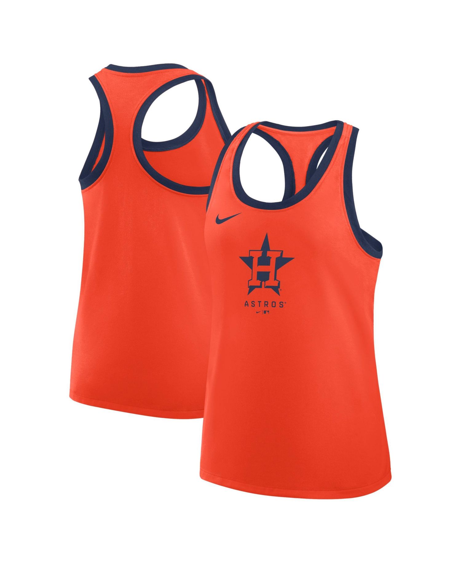 Women's Orange Houston Astros Tri-Blend Dri-FIT Racerback Tank Top