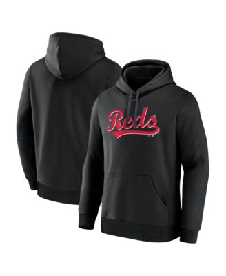Men's Black Cincinnati Reds Wordmark Hoodie