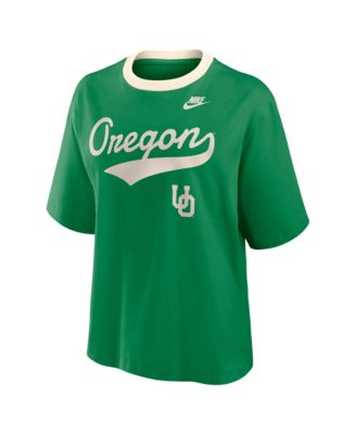 Women's Green Oregon Ducks Legacy Fight Song Boxy T-Shirt