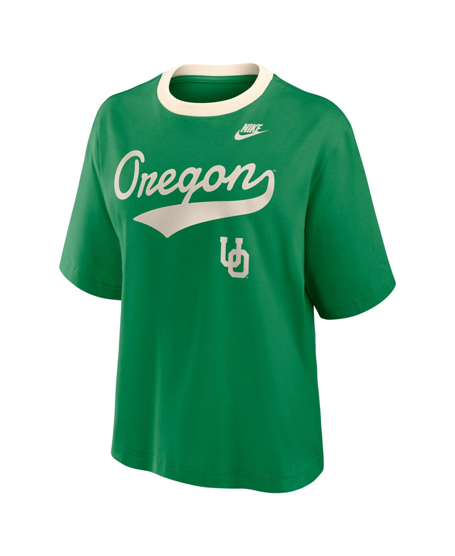 Women's Green Oregon Ducks Legacy Fight Song Boxy T-Shirt