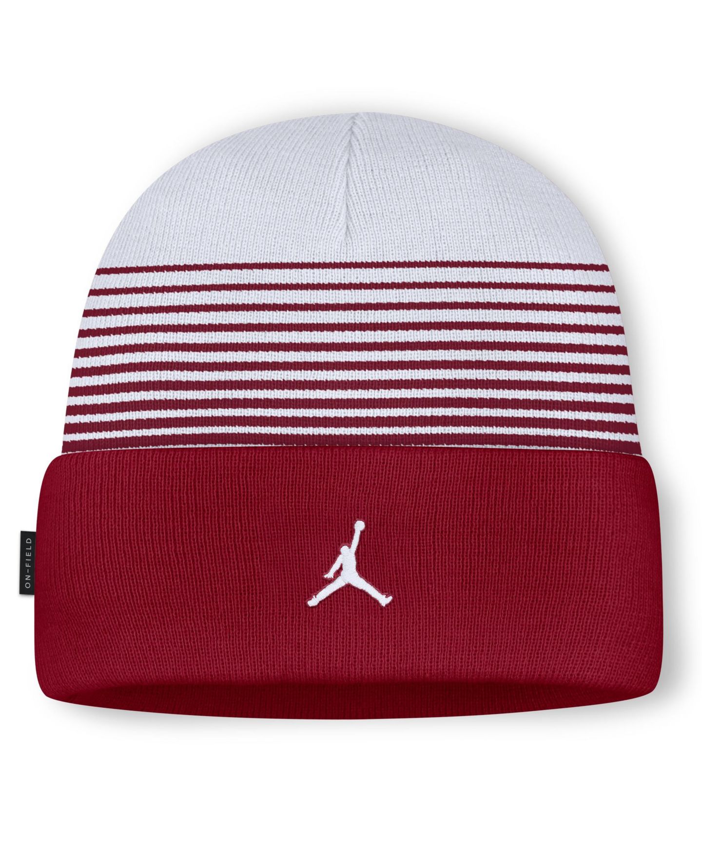Шапка Jordan Crimson/White Oklahoma Sooners On-Field Utility Knit Hat — фото 2