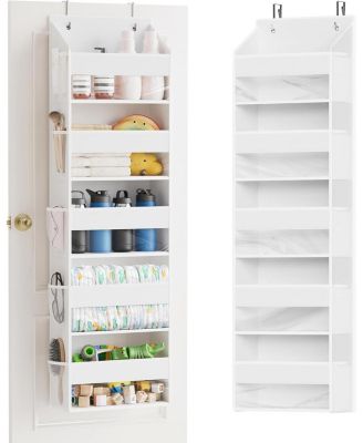 Over the Door Organizer, 5-Layer Hanging Storage with Clear Window and 10 Mesh Side Pockets