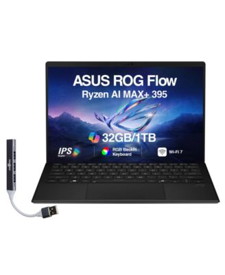 ROG Flow 2-in-1 Laptop 13.4 WQXGA (AMD Ryzen AI MAX  395, 32GB LPDDR5X, 1TB SSD, Win 11 Pro) w/USB Hub