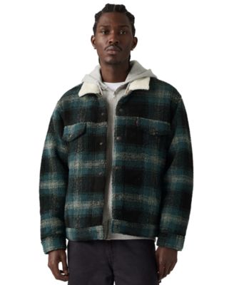 Men's Sherpa Trucker Denim Jacket