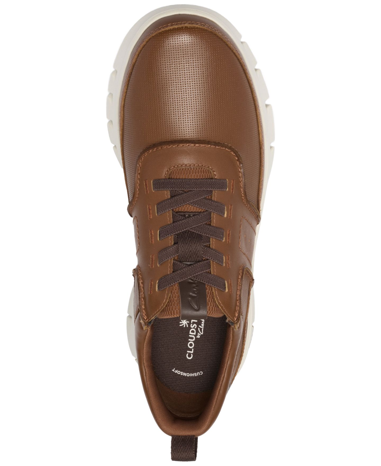 Мужские кроссовки Clarks Step 365 Style Cloud Stepper Leather Low Top, цвет: Рыжевато-коричневый — фото 5