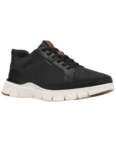 Мужские кроссовки Clarks Step 365 Lace Cloud Stepper Low Top Nubuck, цвет: Чёрный нубуковый