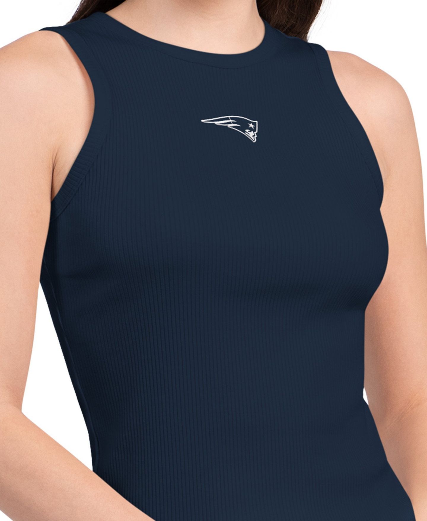 Женский топ Starter Navy New England Patriots Athleisure Cropped — фото 3