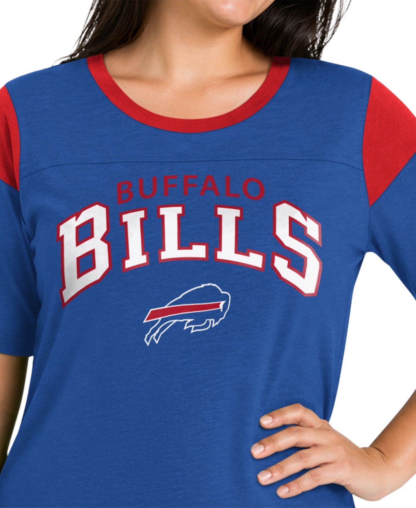 Женская футболка Starter Royal Buffalo Bills Plus Size Linebacker Slub — фото 3