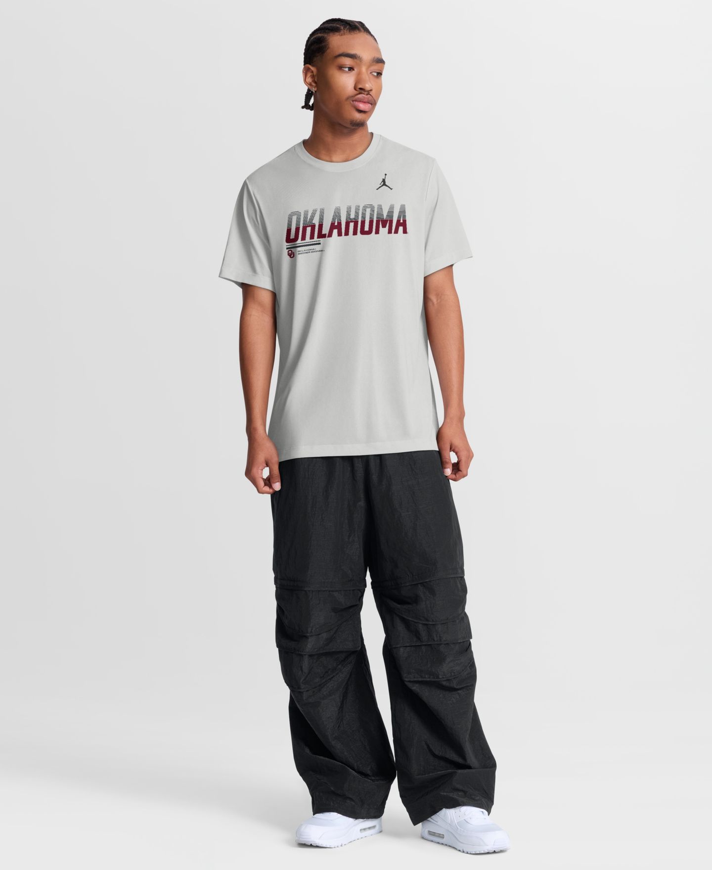 Мужская футболка Jordan Gray Oklahoma Sooners Sideline Legend Dri-FIT — фото 2