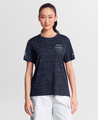 Women's College Navy Seattle Seahawks Sideline Velocity Dri-FIT T-Shirt