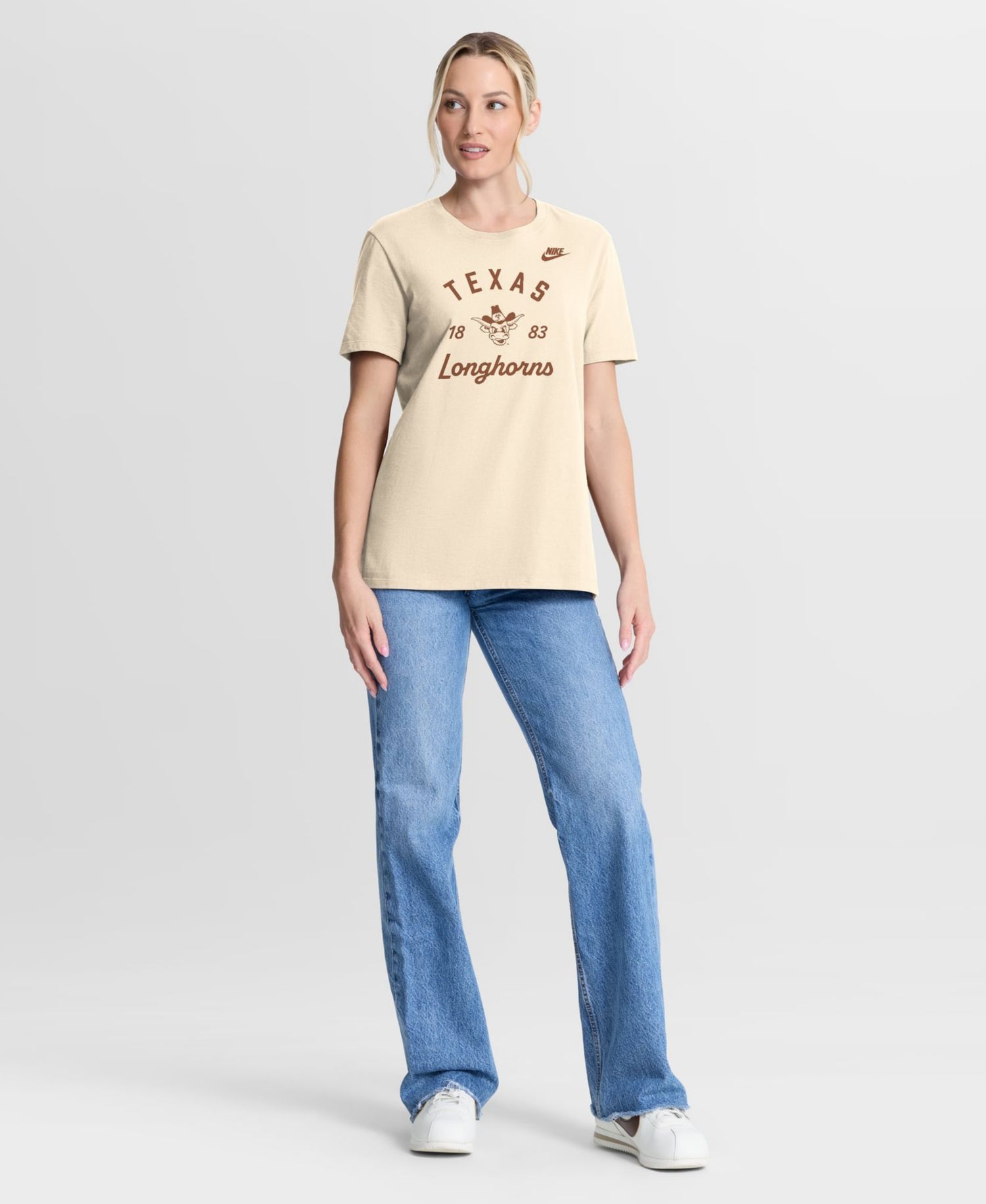 Women's Natural Texas Longhorns Legacy Team Name T-Shirt