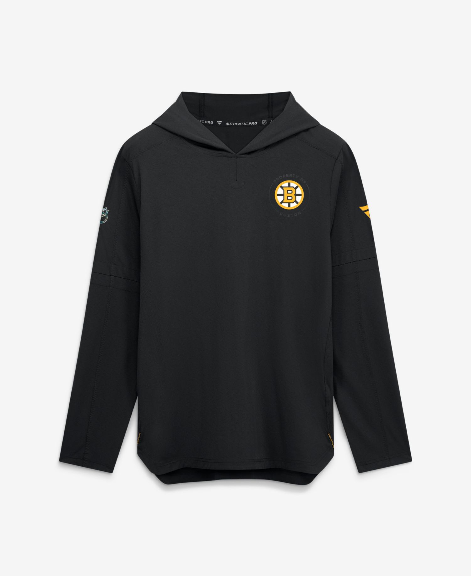 Men's Black Boston Bruins Authentic Pro Train Lightweight Hoodie