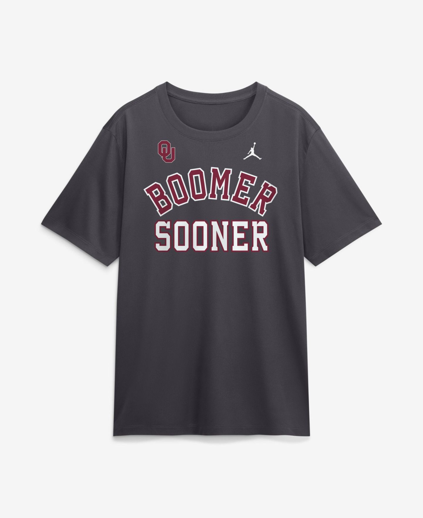 Мужская футболка Jordan Anthracite Oklahoma Sooners Primetime Arch Mantra Legend Dri-FIT — фото 1