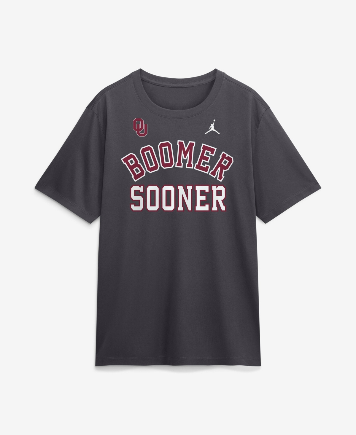 Jordan Men's Anthracite Oklahoma Sooners Primetime Arch Mantra Legend Dri-fit T-Shirt