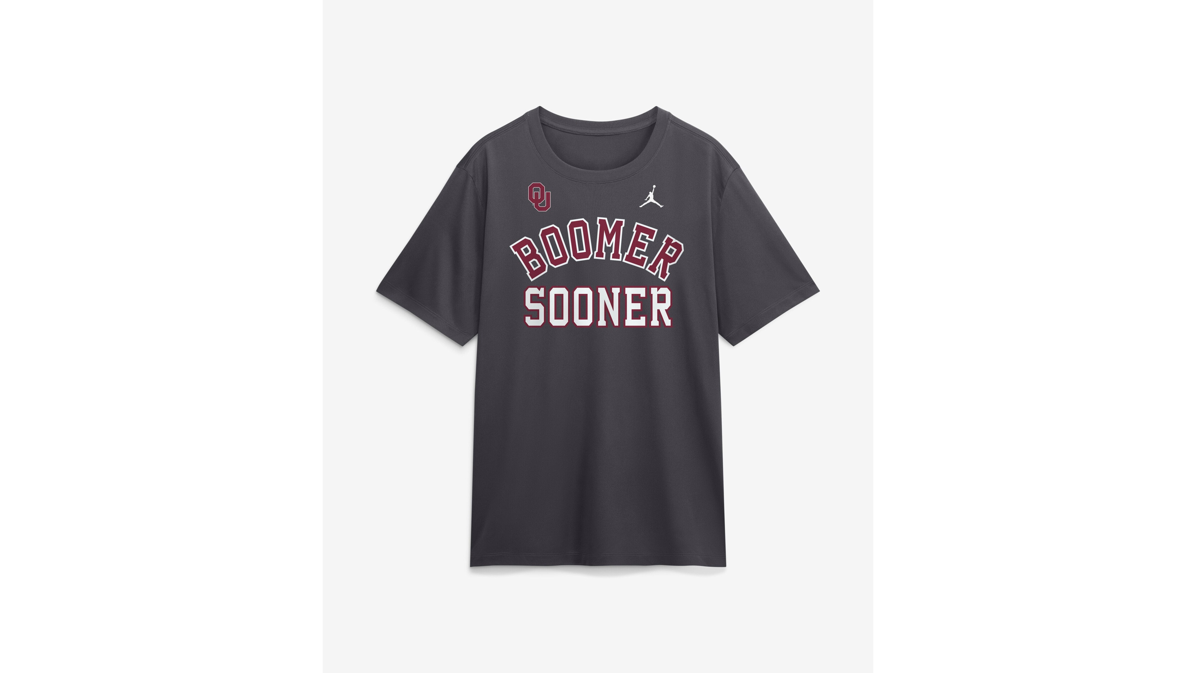 Jordan Men's Anthracite Oklahoma Sooners Primetime Arch Mantra Legend Dri-fit T-Shirt