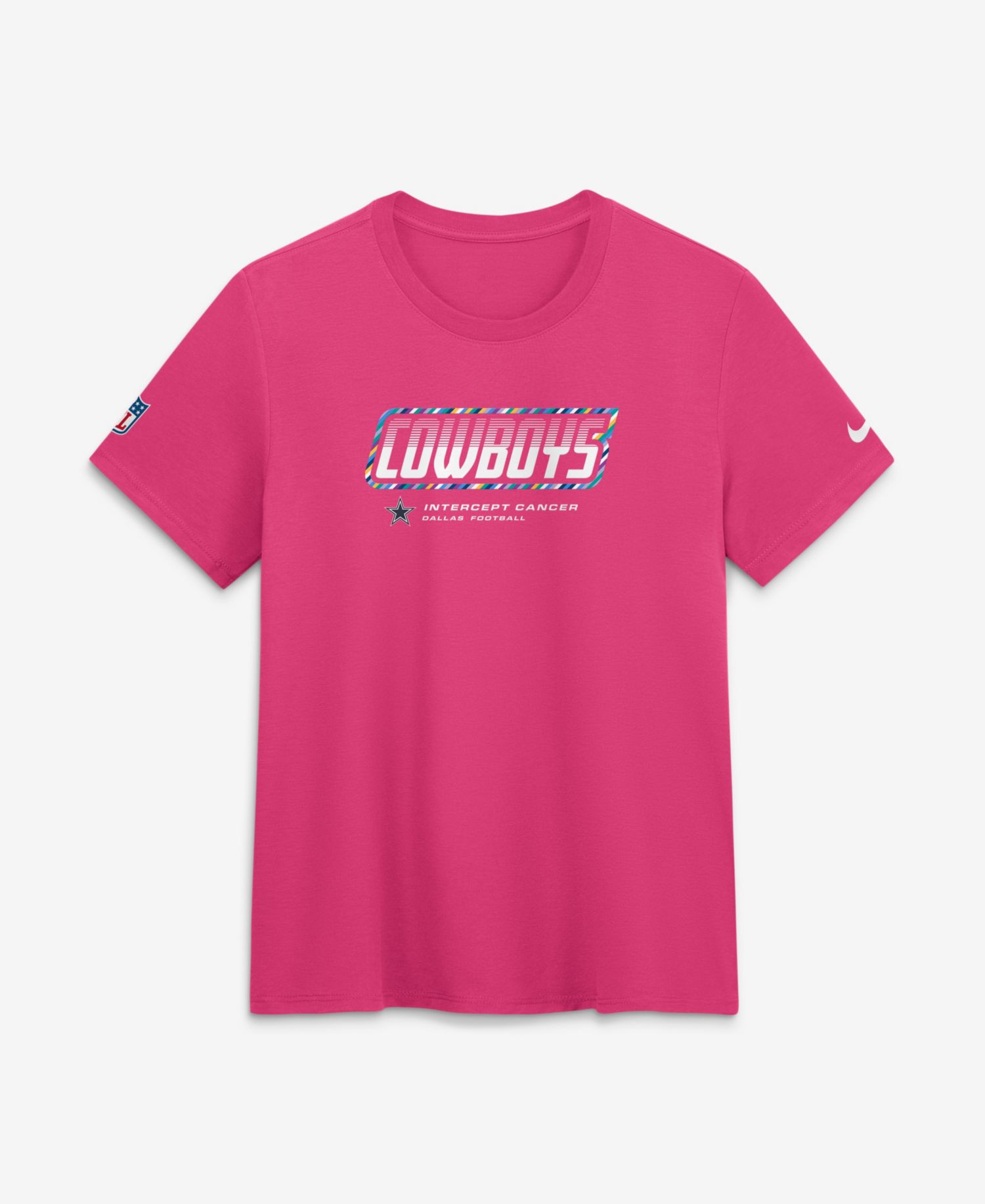 Women's Pink Dallas Cowboys 2026 NFL Crucial Catch Tri-Blend Dri-FIT T-Shirt