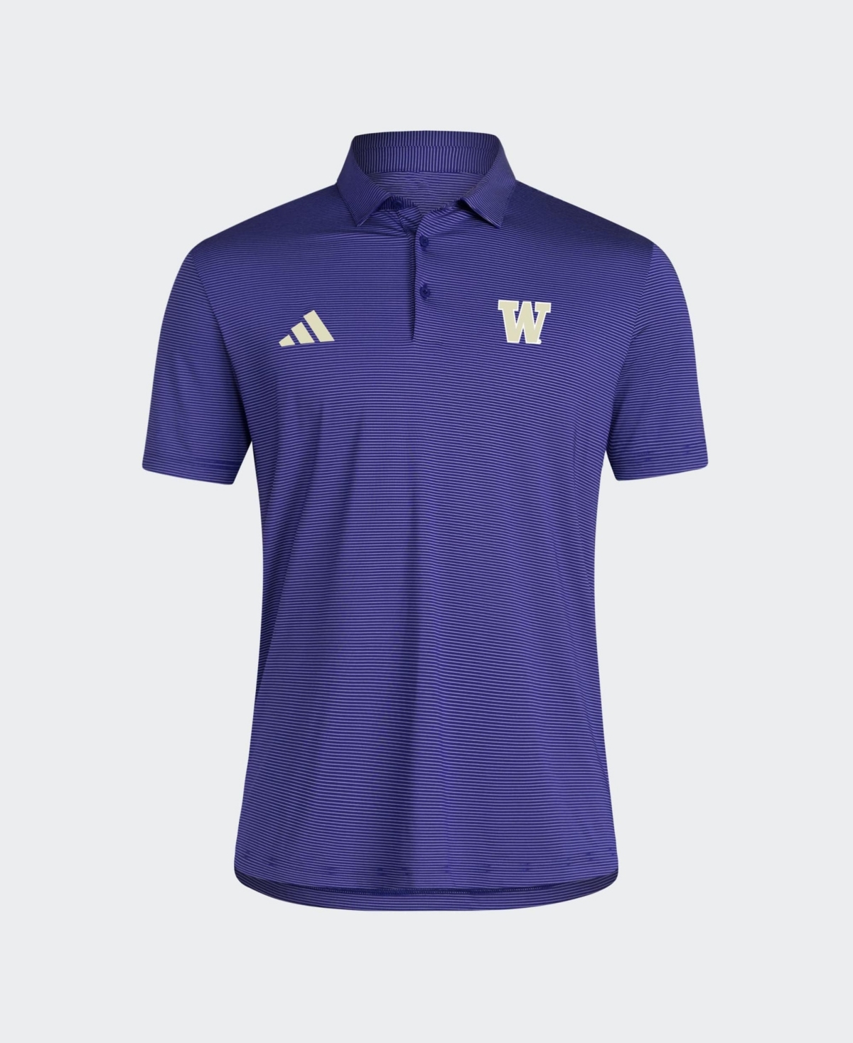 adidas Men's Purple Washington Huskies Ultimate 365 Stripe Polo shirt