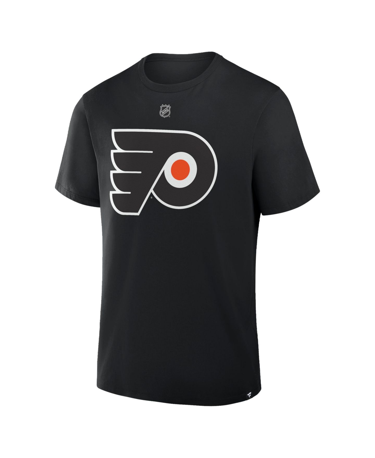 Мужская футболка Fanatics Trevor Zegras Black Philadelphia Flyers Authentic Stack Name & Number — фото 2