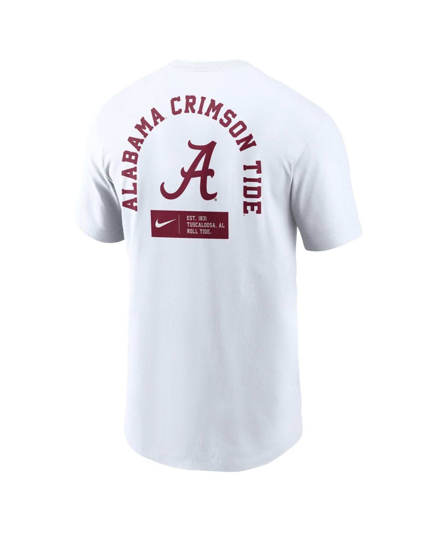 Men's White Alabama Crimson Tide Primetime Crew T-Shirt
