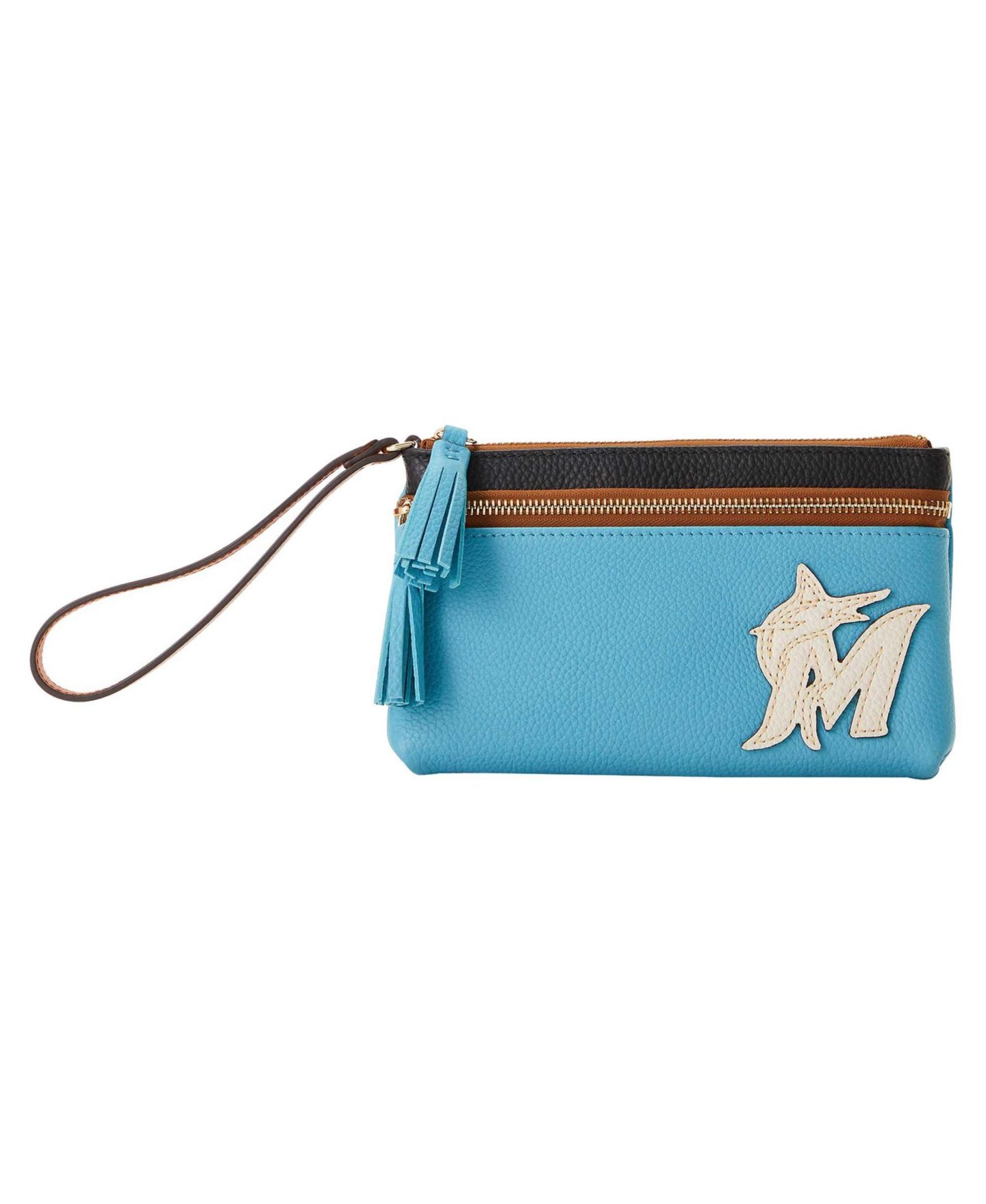 Женская сумка Dooney & Bourke Miami Marlins Infield Double-Zip Wristlet — фото 3