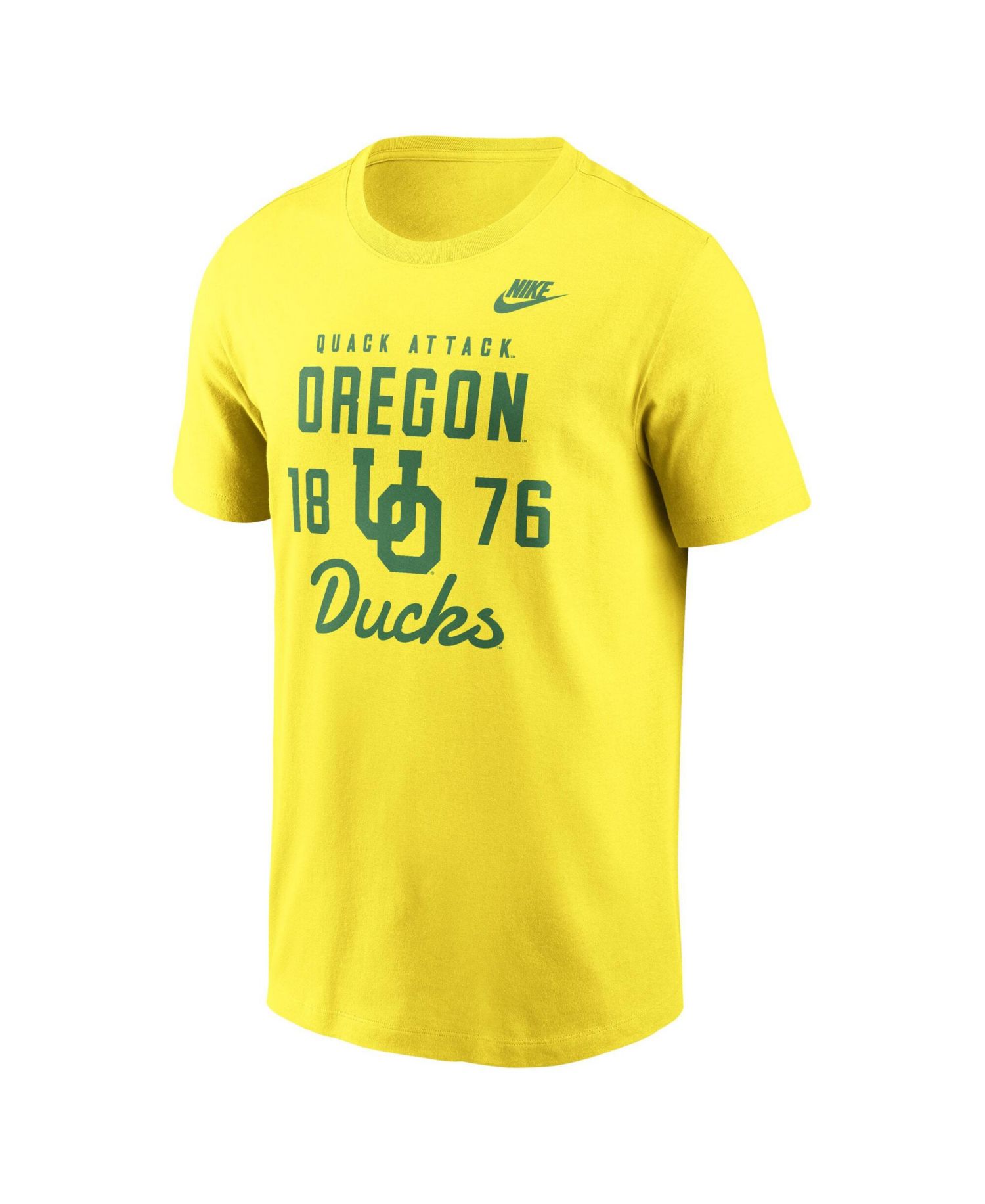 Men's Yellow Oregon Ducks Legacy Stacked Established T-Shirt