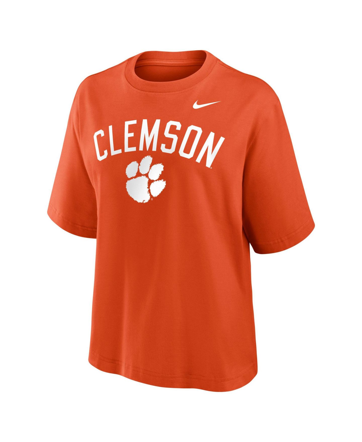Женская футболка Nike Orange Clemson Tigers Arch Logo Boxy — фото 4