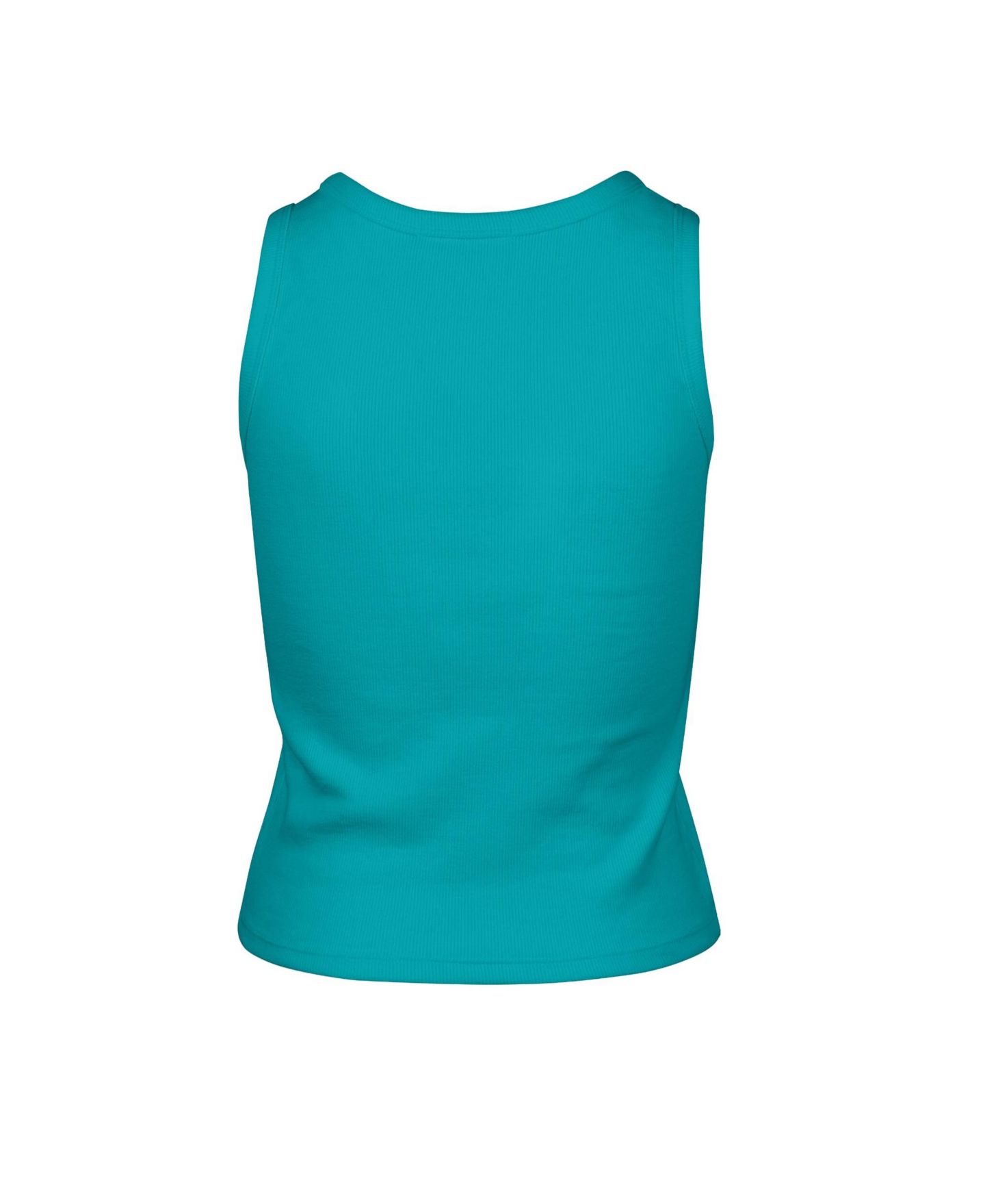 Женский топ '47 Brand Aqua Miami Dolphins Cropped Straight Cut Ribbed Baby Tank Top — фото 2