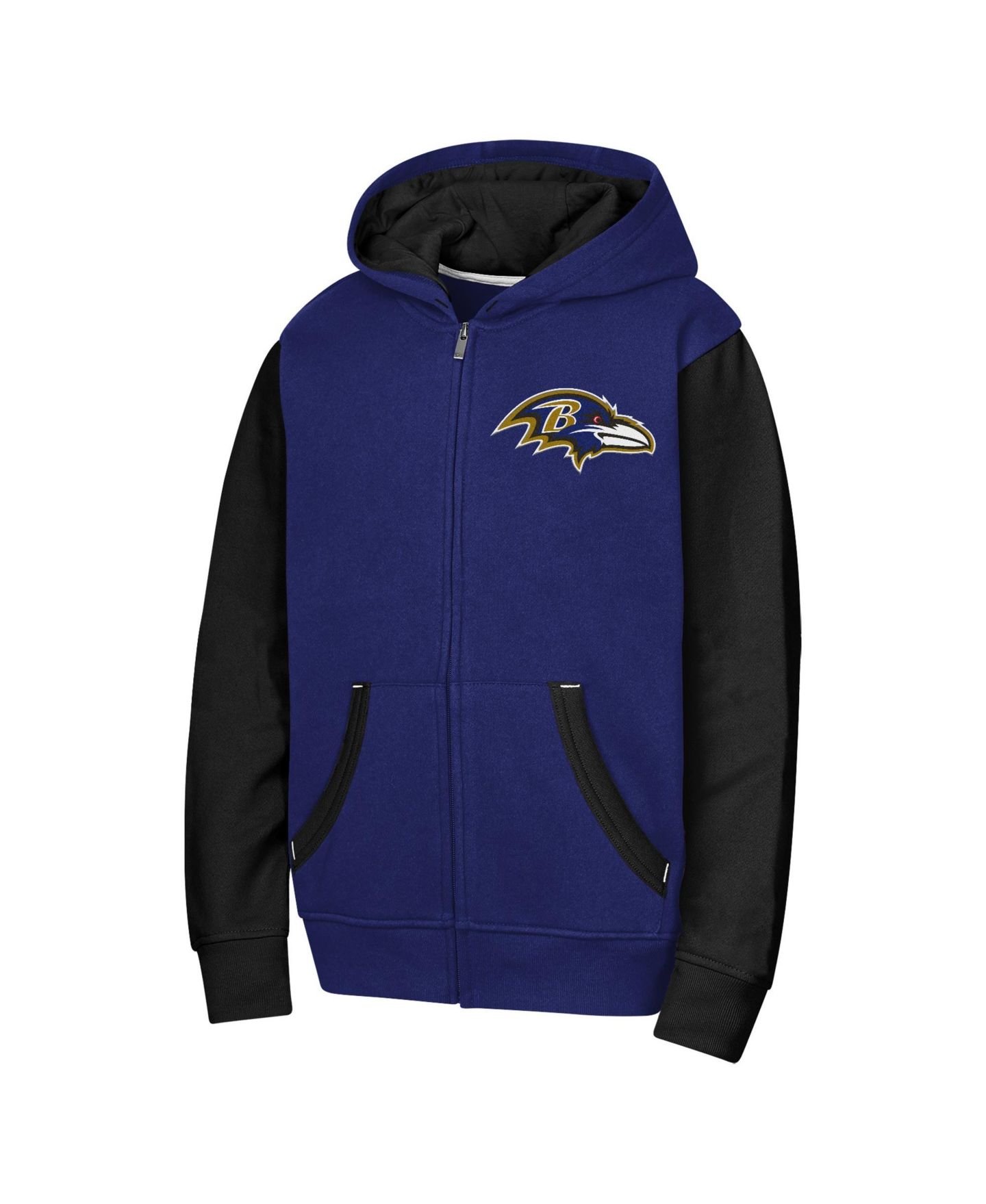 Детское худи Outerstuff Purple Baltimore Ravens Stadium Colorblock Full-Zip — фото 3