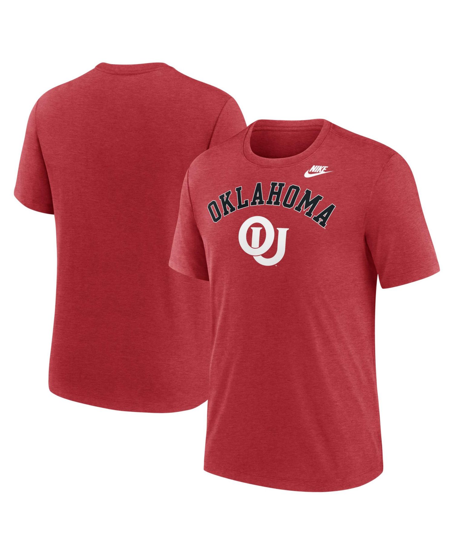 Men's Heather Crimson Oklahoma Sooners Legacy Arch Tri-Blend T-Shirt