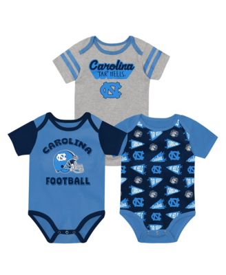 Baby Boys and Girls  Carolina Blue North Carolina Tar Heels Star Player Three-Piece Bodysuit Set